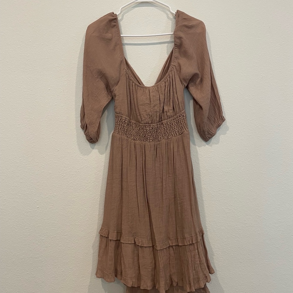 Taupe Short Dress